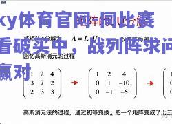 ky体育官网-同比赛看破买中，战列阵求问赢对  第2张